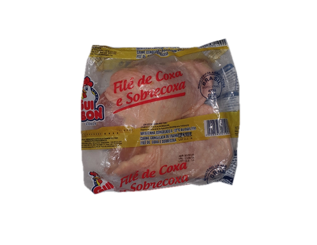 FILÉ DE COXAS E SOBRECOXAS DE FRANGO CONGELADO GUIBON (CX 18 KG)